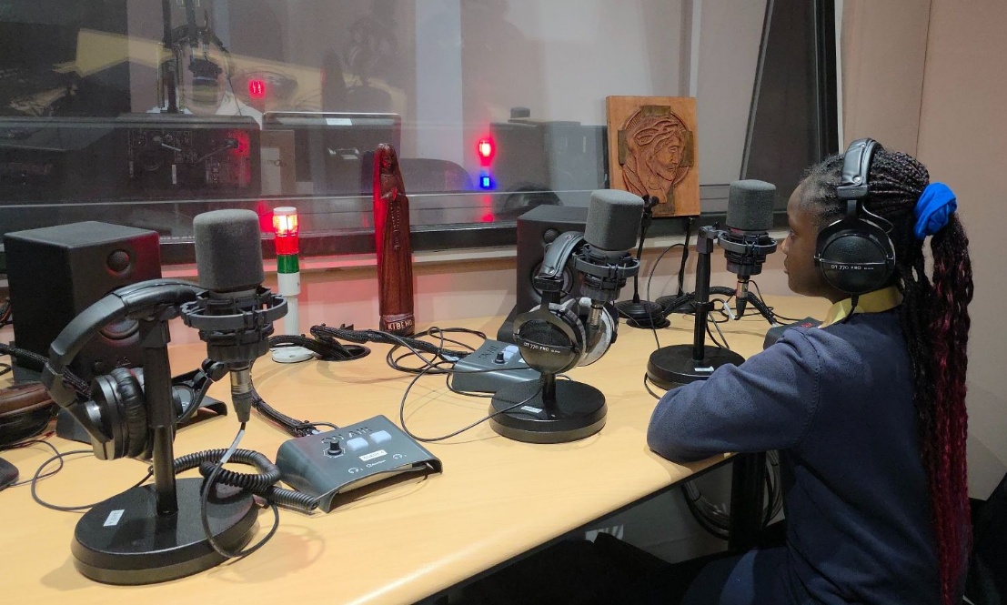 St Paul’s pupil Zanna on air at Radio Maria competition